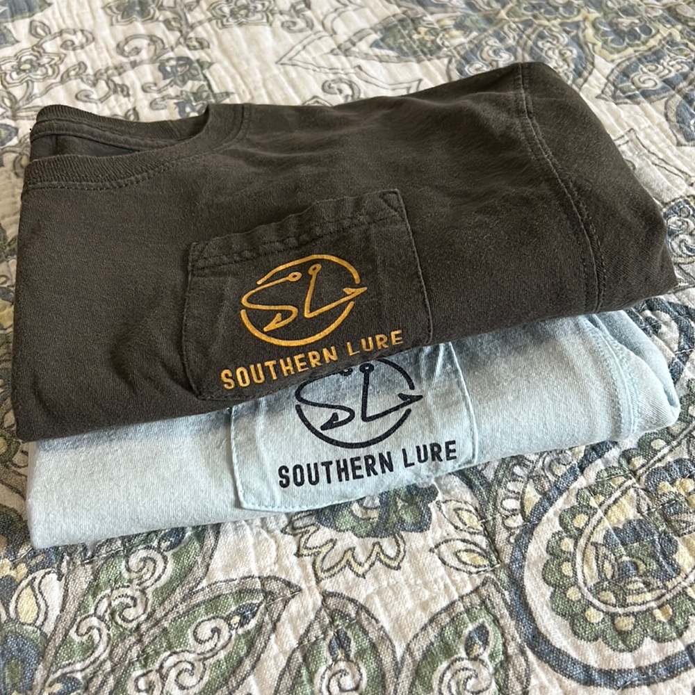 Two Southern Lure tees, boys size XL